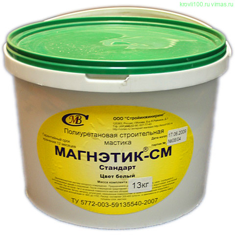 Мастика герметизирующая полиуретановая для межпанельных швов МАГНЭТИК-СМ Стандарт 13 кг